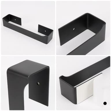 NearMoon Self Adhesive Hand Towel Holder/Towel Ring, Stainless Steel Hand Towel Bar Rustproof Stick on Wall-Towel Rack for Bathroom/Kitchen, Square Sticky and Wall Mounted (9 Inch, Matte Black) - Image 6