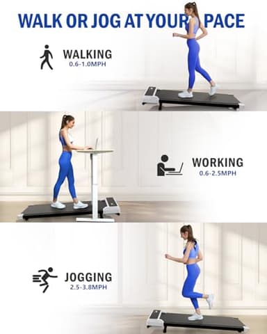 Walking Pad with Incline,2 in 1 Walking Pad Treadmill for Walking and Running, Under Desk Treadmill 5% Incline for Home/Office with LED Display - Image 2