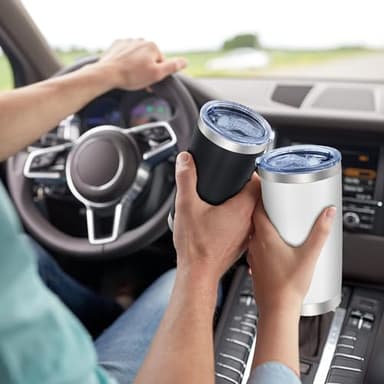 AIANJI 20oz Tumbler Bulk Stainless Steel Tumblers with Lid Vacuum Insulated Double Wall Travel Coffee Mug Powder Coated Tumbler Cup for Hot and Cold Drinks(White, 12 pack) - Image 2