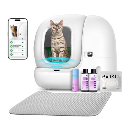 PETKIT 2025 Upgraded Automatic Cat Litter Box 2-Way Odor Remover & 20 Trash Bags,App Control Smart Robot with Anti-Scratch Inner Mat, Self-Cleaning Cat Litter Box True Integration & Structure Safety - Image 1