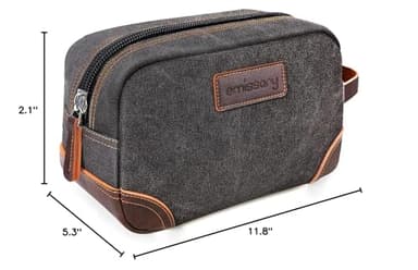 emissary Toiletry Bag for Men, Canvas Travel Toiletry Bag Men's Dopp Kit, Water-resistant Bathroom Bag Mens Shaving Kit, Travel Kit Small Bags, Shaving Bag, Toiletry Bags - Image 7