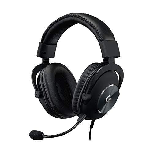 Logitech G Pro X Wired Gaming Headset: Blue VO!CE Detachable Boom Mic, DTS 7.1, 50 mm Drivers, USB/3.5mm Aux, Spare Memory Foam Ear Pads, USB DAC & Bag Included - Black - Image 1