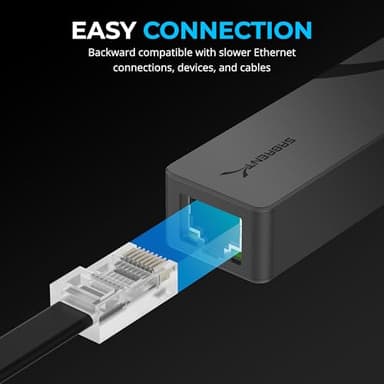 SABRENT USB-C to 5G Ethernet Adapter – 5GbE Optimized, USB 3.1 Gen 1+ Required, Clear Compatibility, Aluminum Body, Plug-and-Play for Data-Capable USB-C Devices (NT-C5GA) - Image 6