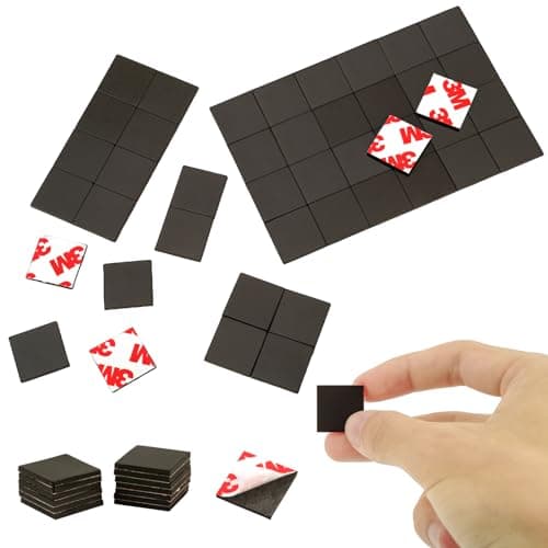 Magnetic Squares with 3M Adhesive Backing(144PCS Each 3/4" x 3/4"),Self Sticky Pre-Cut Magnet Tape Strip for Toldder Family Activities,Peel and Stick for Cards/Picture/Poster (80mil Magnet) - Image 1