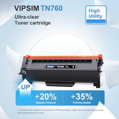 TN760 Toner for Brother Printer Replacement for Brother TN760 TN-760 TN730 TN-730 to use with DCP-L2550DW MFC-L2710DW MFC-L2750DW HL-L2350DW HL-L2370DW HL-L2395DW HL-L2390DW Printer (4 Black - Image 7