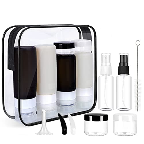 Morfone 16 Pack Silicone Travel Bottles Set for Toiletries TSA Approved Travel Containers Leakproof Squeezable Refillable Accessories 2oz 3oz Travel Essentials for Shampoo Lotion Liquids (BPA Free) - Image 1