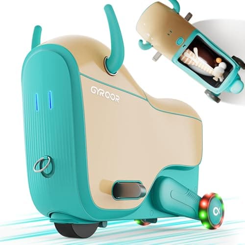 Gyroor GNU Kids Electric Ride-On Car with Flashing Wheels, Adjustable Speeds and 14L Storage, Electric Vehicles for Kids Aged 4-6 Years, 2-in-1 Ride-On and Storage, for Indoor, Outdoor, and Travel Use - Image 1