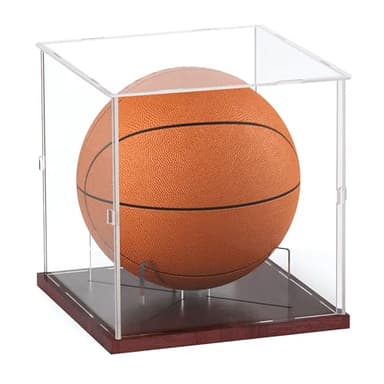 Fitense Basketball Display Case Acrylic Clear, UV Protected Basketball Stand Box Full Size with Solid Wood Base, Soccer Display for Autographed Standard NBA WNBA Ball Memorabilia Keepsake, Ideal Gift - Image 9