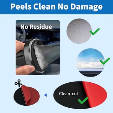 Suplogico 4Pcs Heavy Duty Dash Cam Adhesive Pads - 248°F Heat Resistant Sticky Tape for Windshield, Car Mounts & GPS, 60% Stronger Bond, No Residue, Universal Fit for All Dash Cams (2.2 inch Round) - Image 5
