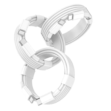 USB C to USB C Cable for Apple, 3-Pack 6FT, 60W USBC/Type-C Fast Charger Cord Compatible with iPhone 17/16 Pro Max, iPhone 17 Air, iPad Pro/Air - Image 1