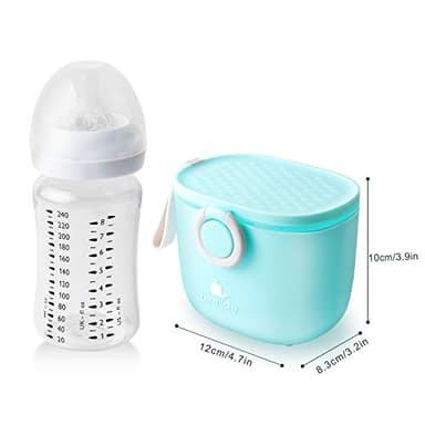 Termichy Baby Formula Dispenser, Portable Milk Powder Dispenser Container with Carry Handle and Scoop for Travel Outdoor Activities with Baby Infant, 8.8OZ, 0.55LB, 250g (Blue) - Image 7