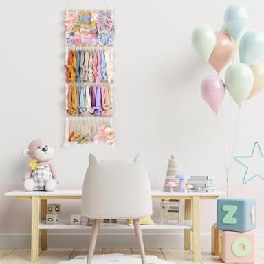 VISATOR Headband Holder Bows Organizer - Baby Girls Hair Accessories Holder - Toddler Girls Room Wall Decor - Image 7