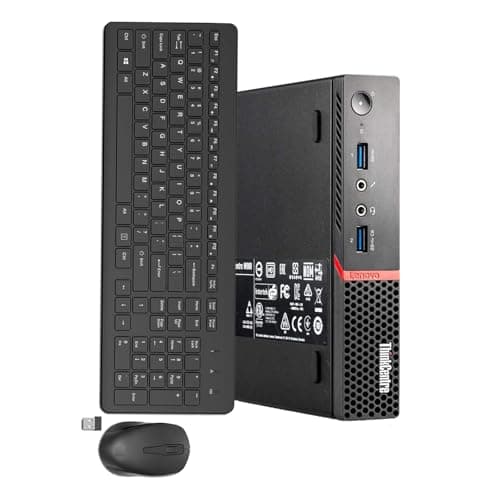 Lenovo ThinkCentre M900 Tiny Desktop Computer Mini PC, Core i5-6th up to 3.1 GHz, 8 GB RAM, 256GB SSD, Wireless Keyboard, Windows 10 Pro (Renewed) - Image 1