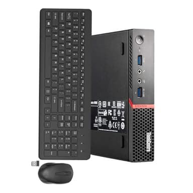 Lenovo ThinkCentre M900 Tiny Desktop Computer Mini PC, Core i5-6th up to 3.1 GHz, 8 GB RAM, 256GB SSD, Wireless Keyboard, Windows 10 Pro (Renewed) - Image 1