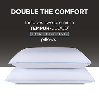 Tempur-Pedic TEMPUR-Cloud Dual Cooling Pillow, King (Pack of 1), White - Image 14
