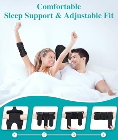 Oyakin Elbow Brace for Cubital Tunnel, Ulnar Nerve Entrapment brace, Adjustable Elbow Splint for Sleeping, Tendonitis, Tennis Elbow, Comfortable Stabilizer Support for Women and Men Fit Most - Image 5