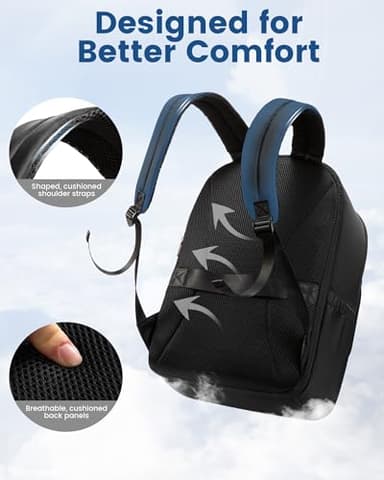 LOVEVOOK Laptop Backpack for Women, 15.6 Inch Work Backpack Purse, Large Capacity Stylish Daypack, Business Computer Bag, Travel Backpack for College, Black - Image 7