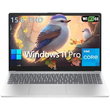 HP 15 15.6" FHD Laptop Computer Student and Business, Intel Quad-Core Processor (Beat i3-1115G4), 16GB DDR4 RAM, 256GB PCIe SSD, WiFi 6E, Bluetooth 5.3, HDMI, Type-C, Silver, Windows 11 Pro, Wendbo - Image 1