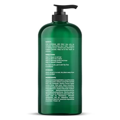 Botanic Hearth Tea Tree Shampoo, Vitamin C, Peppermint, Lavender And Rosemary Oil, Fights Dandruff And Dry Scalp, 16 Fl Oz - Image 2
