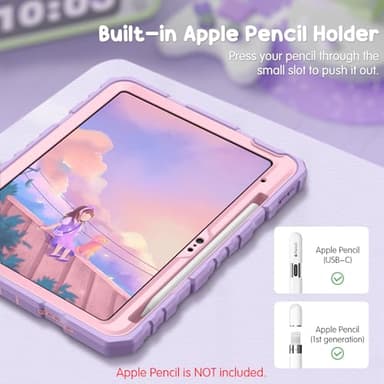 Fintie Kids Friendly Case for iPad (A16) 11th Generation 11 Inch (2025), iPad 10th Generation 10.9 Inch (2022), Fully-Body Rugged Heavy Duty Shockproof Protective Case with Kickstand, Purple - Image 6