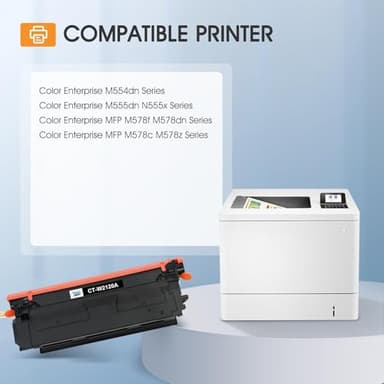 212A 212X Toner Cartridges 4 Pack Compatible for HP 212A 212X W2120A W2120X (with Chip) for Color Laserjet Enterprise M555dn M554dn M555x M554 M555 MFP M578 Series Printer Ink (New Version-BK/C/Y/M) - Image 3