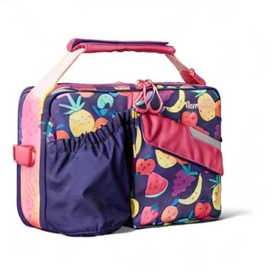 PlanetBox Insulated Lunch Bag Tutti Frutti Edition Carry Bag with Pockets for Water Bottle and Snacks, Durable, Easy to Clean, BPA Free - Image 6