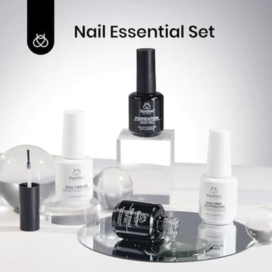 Beetles 4 Pcs 15ml Base Gel and Top Coat Kit with 20ml Nail Dehydrator and Primer, Professional Nail Prep Acid-Free & Hema-Free Dehydrate Bond Primer Set for Acrylic Nail Manicure Gift for Women - Image 5