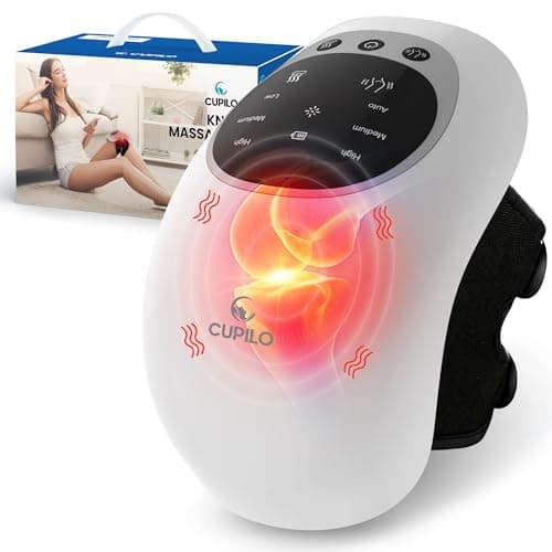 CuPiLo Knee Massager with Heat - HSA Eligible,Heating and Vibrating Pain Relief Knee Massager for Arthritis,Swelling Stiff Joints and Muscles Injuries,Ideal Gift for Her,Him - Image 1