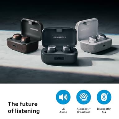 Sennheiser MOMENTUM True Wireless 4 Smart Earbuds with Bluetooth 5.4, Crystal-Clear Sound, Comfortable Design, 30-Hour Battery Life, Adaptive ANC, LE Audio and Auracast - Black Graphite - Image 5