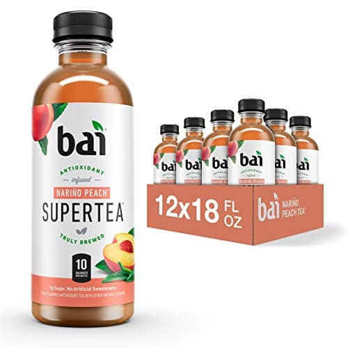 Bai Iced Tea, Narino Peach, Antioxidant Infused Supertea, Crafted with Real Tea (Black Tea, White Tea), 18 Fluid Ounce Bottles, 12 count - Image 1