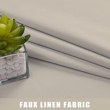 OVZME 2 Panels 100% Blackout Curtains 63 Inches Length for Bedroom, Full Light Blocking Textured Thermal Insulated Noise Reducing Window Curtain Natural Drapes (Rod Pocket, 40WxL63, Light Taupe) - Image 4