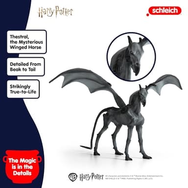 Schleich Harry Potter - 8" Thestral Figurine - Harry Potter Halloween Decoration Horse - Wizarding World Collectible Figures for Kids and Adults - Toys for Ages 6+ | 13996 - Image 4