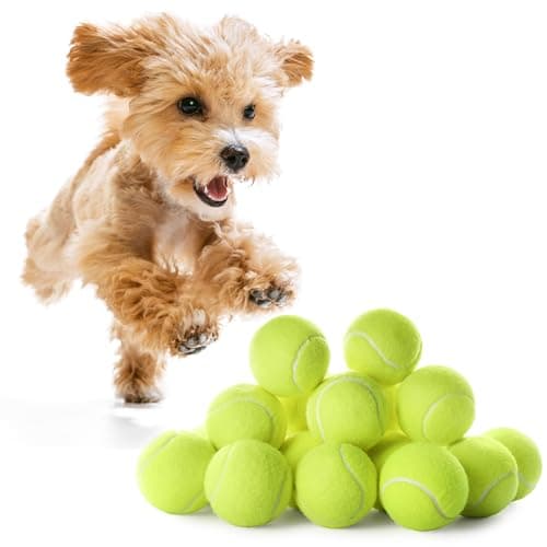 WRTZ 12 Small Tennis Balls for Dogs | 2 Inch Dog Fetch Toys for Your Smaller Pups | Non-Abrasive for Smaller Mouths | Interactive Dog Toys for Boredom & Fun | Works with Ball Launcher for Small Dogs - Image 1