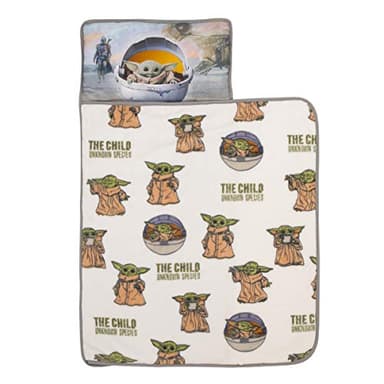 Disney Star Wars The Mandalorian "The Child" Toddler Nap Mat, Green, Tan, White - Image 2