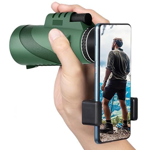 Monocular Telescope with Phone Mount, 80x100 High Power, Green Style (40 * 60) - Image 1
