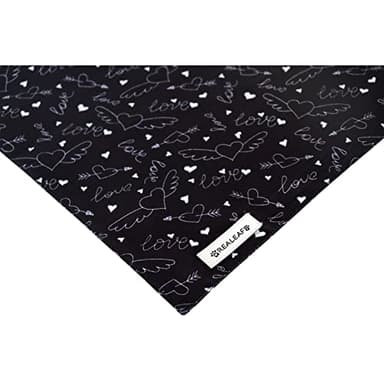 Realeaf Wedding Dog Bandanas 2 Pack, Reversible Love Pet Scarf for Boy and Girl, Premium Durable Fabric, Black and White Bandana for Small Medium Large and Extra Large Dogs (Small) - Image 5