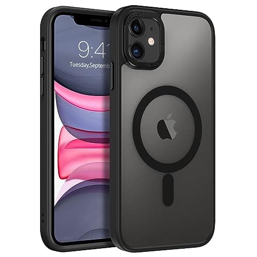 BENTOBEN for iPhone 11 Phone Case, Phone case for iPhone 11 Magnetic Case [Compatible with Mag Safe] Translucent Matte Slim Shockproof Anti-Fingerprint Protective Cover for iPhone 11 6.1’’ Black - Image 1