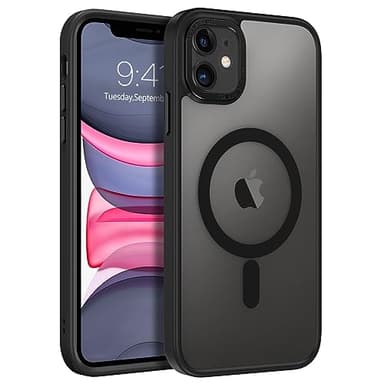 BENTOBEN for iPhone 11 Phone Case, Phone case for iPhone 11 Magnetic Case [Compatible with Mag Safe] Translucent Matte Slim Shockproof Anti-Fingerprint Protective Cover for iPhone 11 6.1’’ Black - Image 1