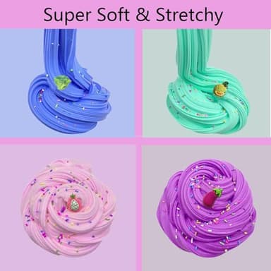 54 Pack Butter Slime Toy kit, Super Soft and Non-Sticky,Very Suitable Birthday Gifts for Boys and Gir,Party Favors,Stress Relief Toys,Easter Filling Stuffers. - Image 5