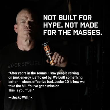 Jocko GO Energy Drink (Afterburner Orange) - Keto, Vitamin B12, Vitamin B6, Electrolytes, L Theanine, Magnesium- Energy Boost, Sugar Free Nootropic Monk Fruit Blend - 12 Pack - Image 8