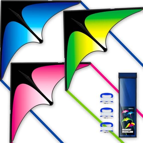 SGftre Delta Kite Three Set for Kids and Adults,Easy to Fly Adult Kites,Perfect Family Kite for Parks and Beach, Delta Kites for Fun Outdoor Activities - Image 1