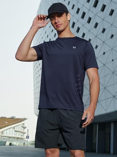 NORTHYARD Breathable 2.0™ Men's Athletic Workout Shirts Moisture Wicking Short Sleeve T-Shirt for Training Running Navy-XL - Image 6