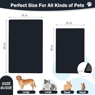 Jalopink Silicone Feeding Placemat for Food & Water Dogs Cats Children, 22"x14" BPA-Free with Raised Edge Waterproof Mat, Silicone Mats for Coffee, Under Sink, Kitchen - Image 4