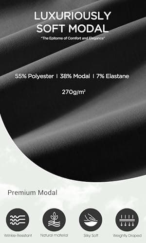 ODODOS Modal Soft Maxi Skirt for Women, Back Slit High Waist Casual Long Pencil Skirts, Black, Small - Image 5