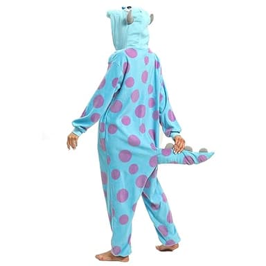 Wishliker Unisex Adult Onesie Sully Costume Halloween Christmas Cosplay Animal Cartoon Pajamas - Image 5