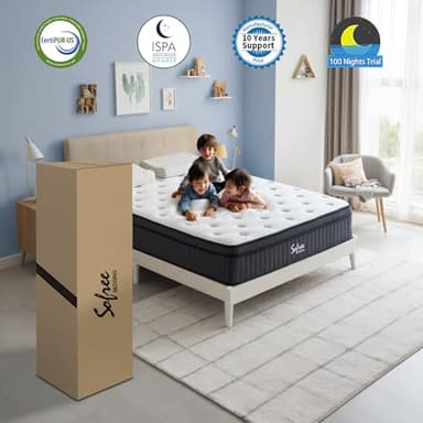 sofree bedding Full Size Mattress, 10 Inch Memory Foam Hybrid Mattress Full, Pocket Spring Mattresses in a Box for Motion Isolation, Strong Edge Support, Pressure Relief, Medium Firm, CertiPUR-US - Image 7
