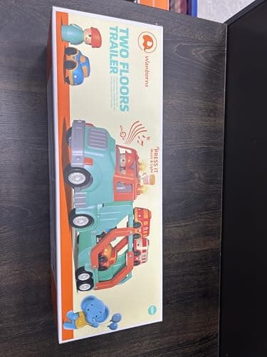 Wanborns Transport Car Carrier Truck Toys for 2 3 4 5 Years Old Kids, 24 inches Foldable Track Trailer with Light & Sound Effects, 4pcs Small Car Toys, Best Gift Choice for Christmas, Birthday - Image 10