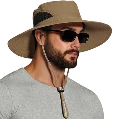 EINSKEY Wide Brim Sun Hat, UPF 50+ UV Protection Waterproof Packable Bucket Hat for Men & Women, Fishing Hiking Beach Garden - Image 1