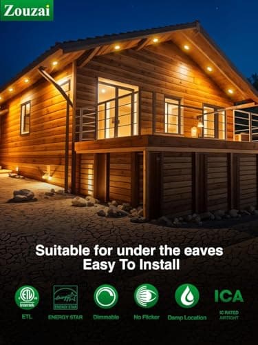 zouzai 24 Pack 4 Inch Ultra-Thin LED Recessed Ceiling Light with Junction Box 5CCT Adjustable Dimmable Can-Killer Downlight - ETL and Energy Star Certified (24 Pack 5CCT White, 4 Inch) - Image 8