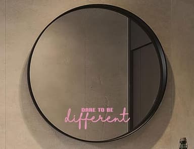 ZLKAPTDare to Be Different - Inspirational Vinyl Decal Wall Art Sticker (10x3.5 Inches) for Mirrors, Walls, and Morel (Pink) - Image 5